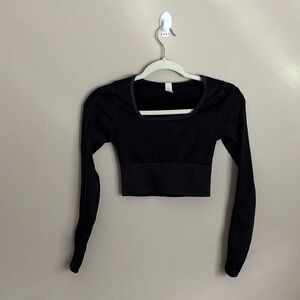 Aerie Offline workout Black Long Sleeve Top size XS